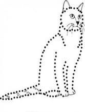 Кошка нарисованная точками