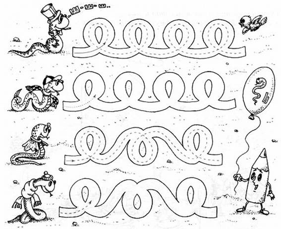 игра логопеда нарисуй дорожку змее